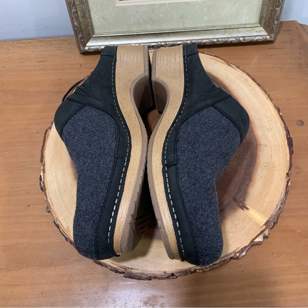 Dansko Bethann Charcoal Gray Wool‎ Blend Women’s size 41 Comfort Clogs Shoes - Picture 7 of 8